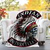 Indian Motorcycle Flannel Blanket Soft All-Season Throw, Design for Camping, Car Travel, Hiking Sofa, Bed, Office Perfect Gift for Parties