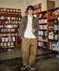 JEMUT Saturn Double-Pleat Wide Twill Pants Deep Beige Kjlp2606