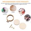 10 STÜCKE Mini Stickrahmen Holzring Rund Kreuzstichrahmen Kreis für DIY Anhänger Stickrahmen Bastelornamente