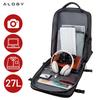 Men's Women's Travel Laptop Backpack for Suitcase Luggage for Plane Work School 45X30X20Cm Alogy Unisex Black