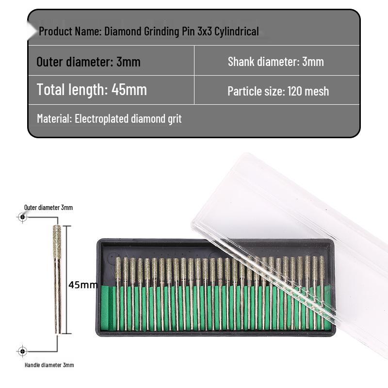 30-teiliges Diamant-Schleifkopf-Set für Jade-Schnitzerei