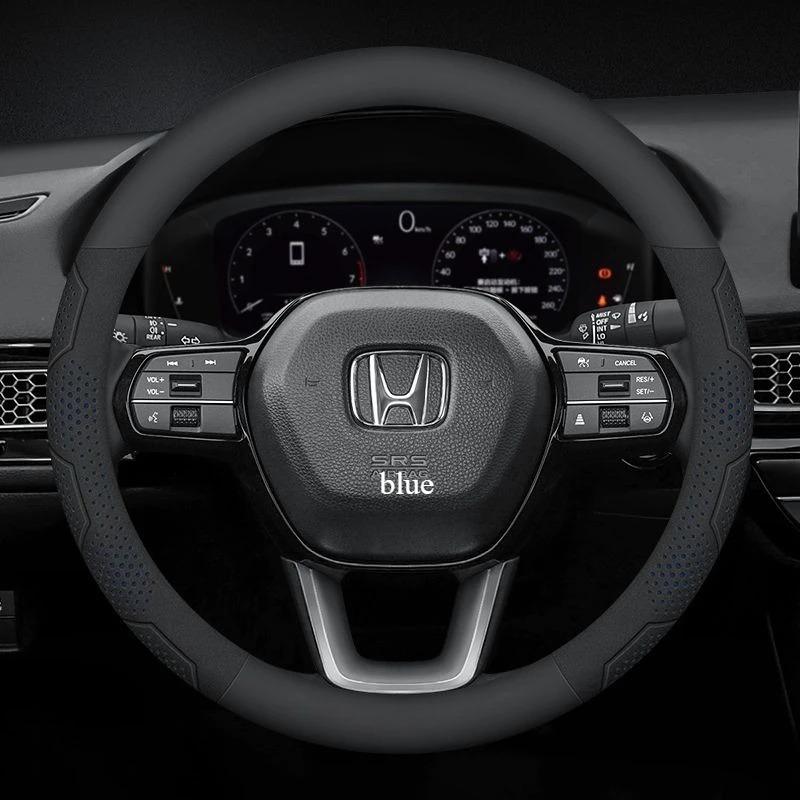 AAAKQ1 For Honda CRV steering wheel cover special flip fur Napa leather pattern sports carbon fiber pattern sweat-absorbing