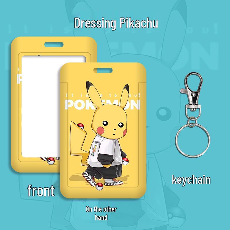 Cartoon Lanyard ID Holder for Students: School, Bus, Meal, or Work Badge