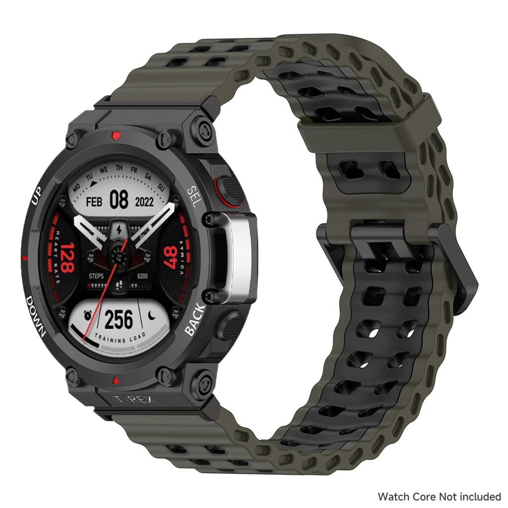 Two-Tone Sports Silicone Strap For Amazfit T-Rex 3/2/ultra Marine Band Correa For Huami Amazfit T-Rex Pro Smartwatch Watchband