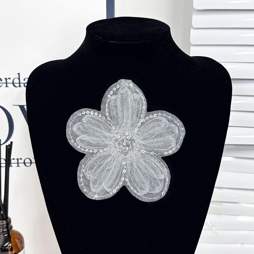 Corsage Organza Floral Patch Mesh Lace Wedding Dress Applique Clothing DIY Accessories