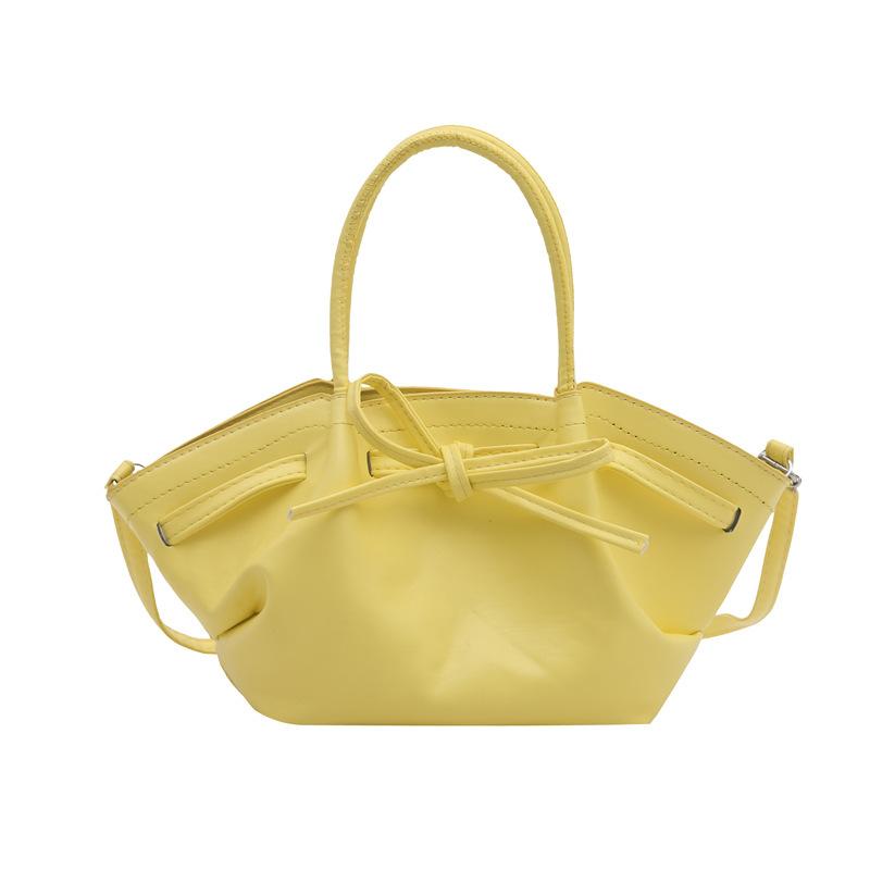 Korean Niche Portable Vegetable Basket Bag Women's Spring 2025 New Trendy Fashion Bucket Bag Bow Messenger Bag