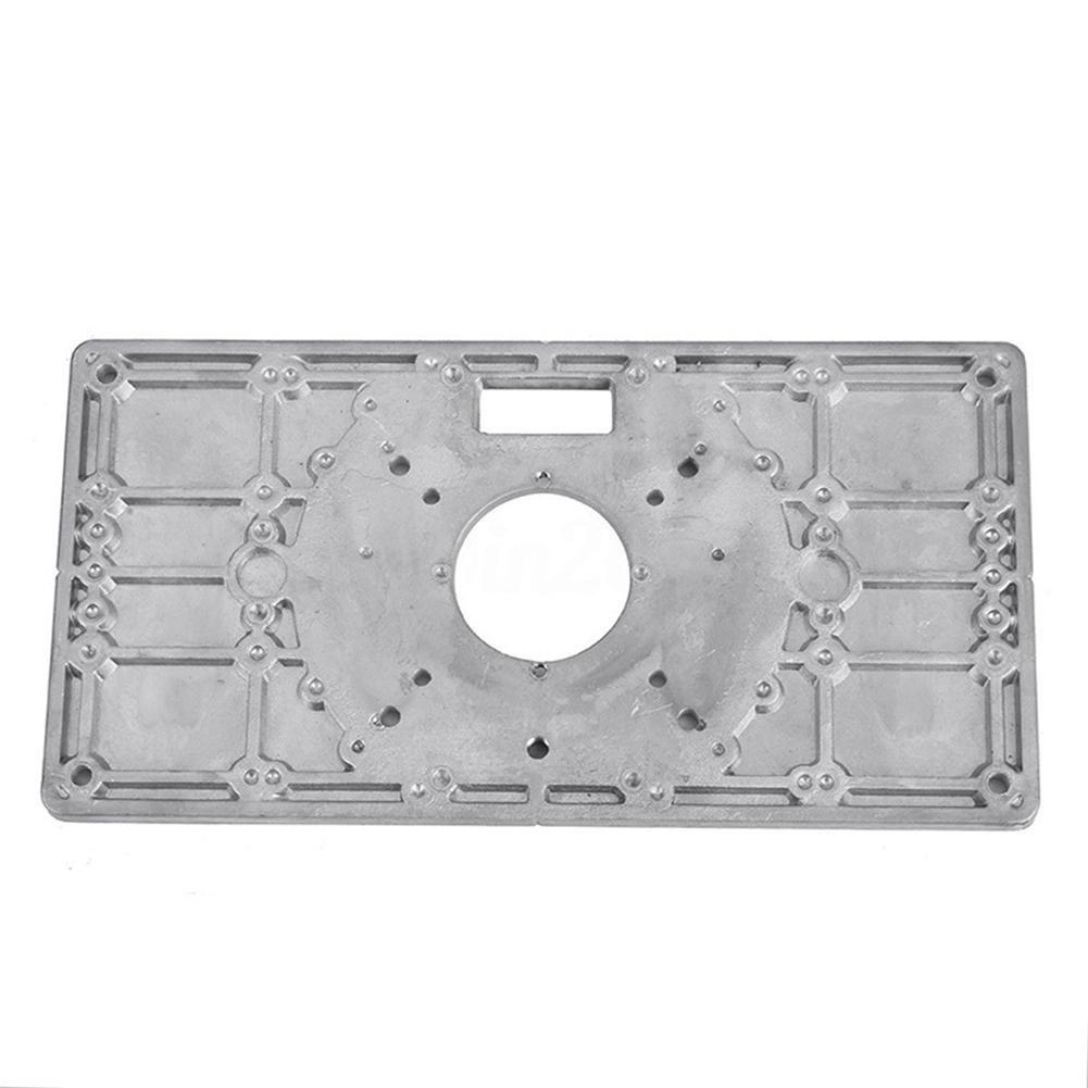 Aluminum Alloy Router Table Insert Plate with 4 Rings Screws For Woodworking Benches