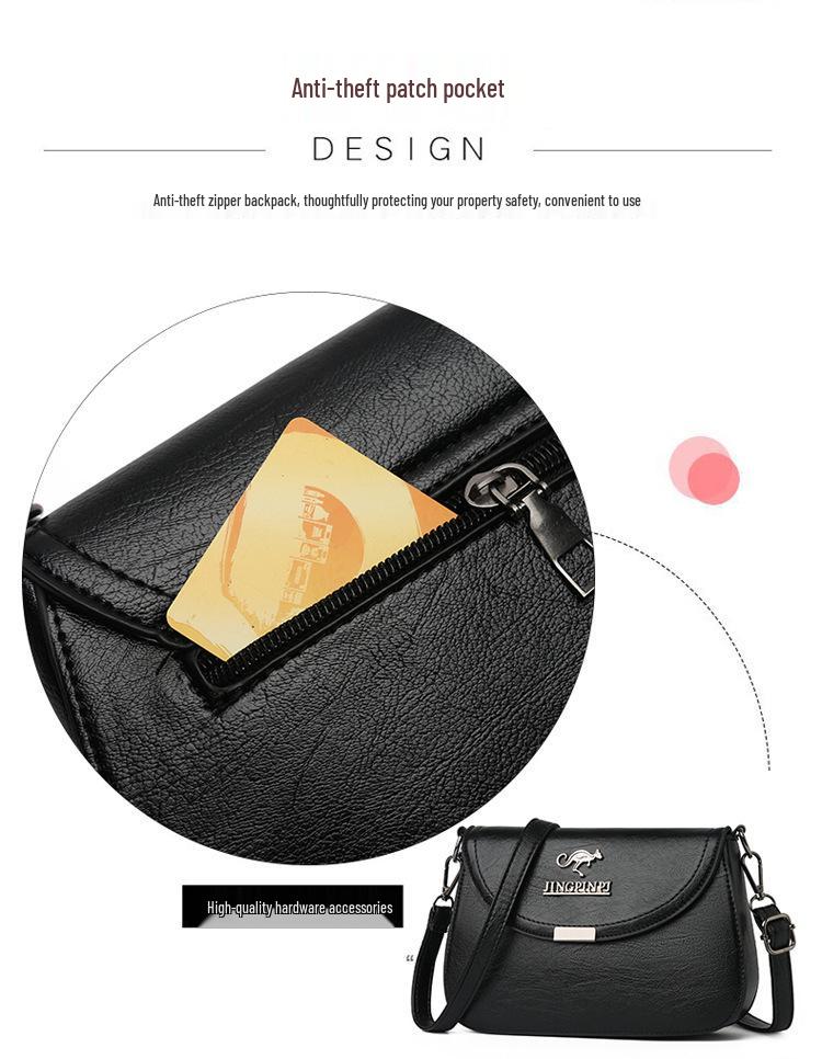 Damska 2024 Nowa Moda Miękka Skórzana Torba na Ramię - Duża Pojemność Listonoszka dla Pań w Średnim Wieku