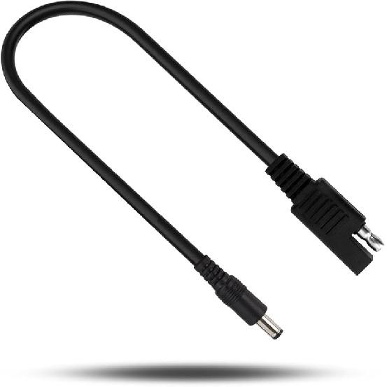 Motorcycle Heated Jacket Adapter Cable, Snowmobiles Heated Gear Battery Connector Cable Compatible with Heated Apparel, Heated Garments, Heated Vest SAE to DC Male