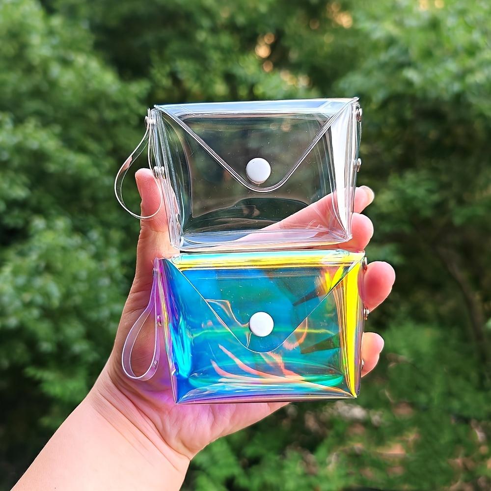 Minimalist Design, Compact Transparent PVC Coin Purse with Snap Closure - Versatile & Portable for Coins Small Purse