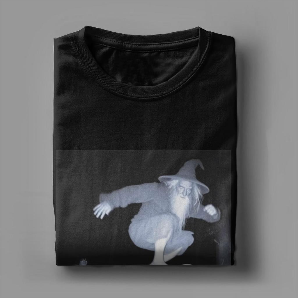 Men Gandalfs Doing A Kickflip On A Skateboard T Shirts L-Lords Of The R-Rings Cotton Clothes Round Collar Tees Summer T-Shirt