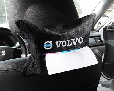 Car Tissue Box Carbon Fiber Hanging Holder Auto Interior Storage Accessories For XC60 V40 S60 V50 V60 C30 S40 XC40 S80