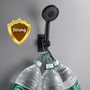 Suction Cup Shower Rack Wall Mount Adjustable Shower Head No Punch Black Bracket Bathroom Accessories