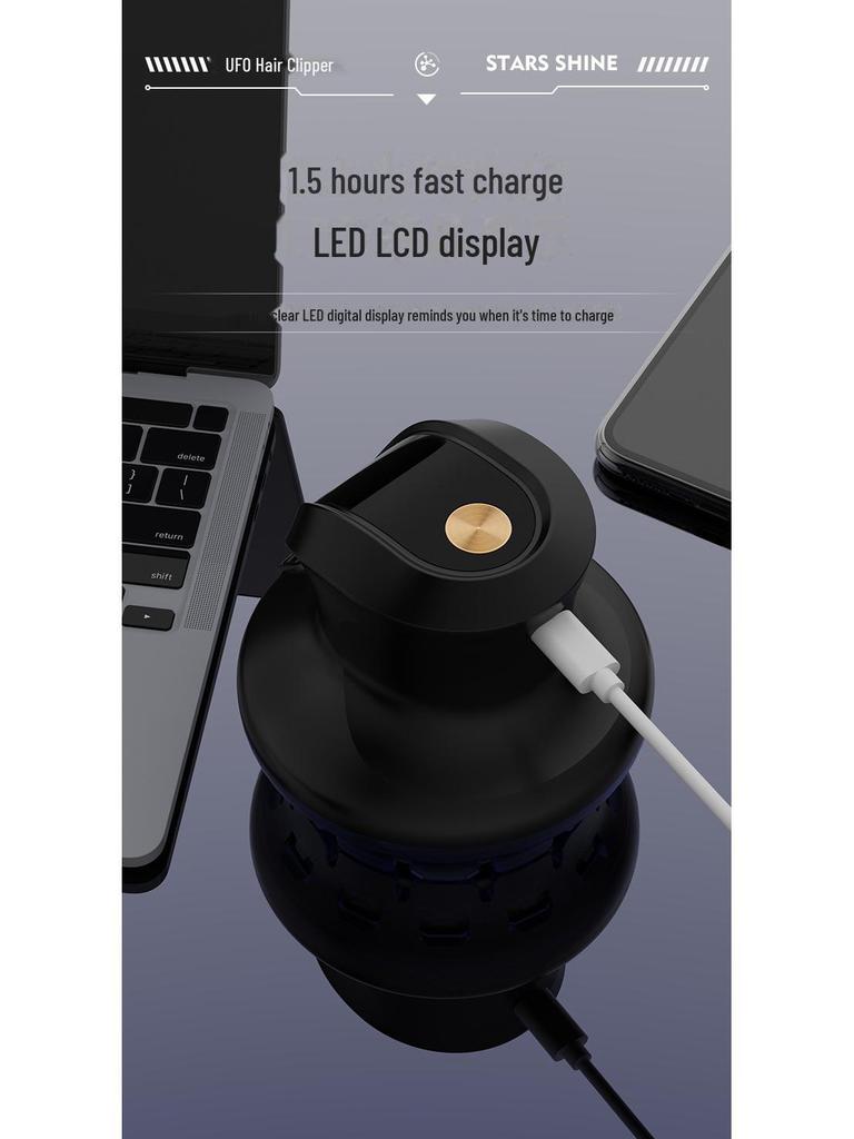 Intelligent Fully Automatic Men's Washable Electric Hair Clipper & Shaver (UFO Design)