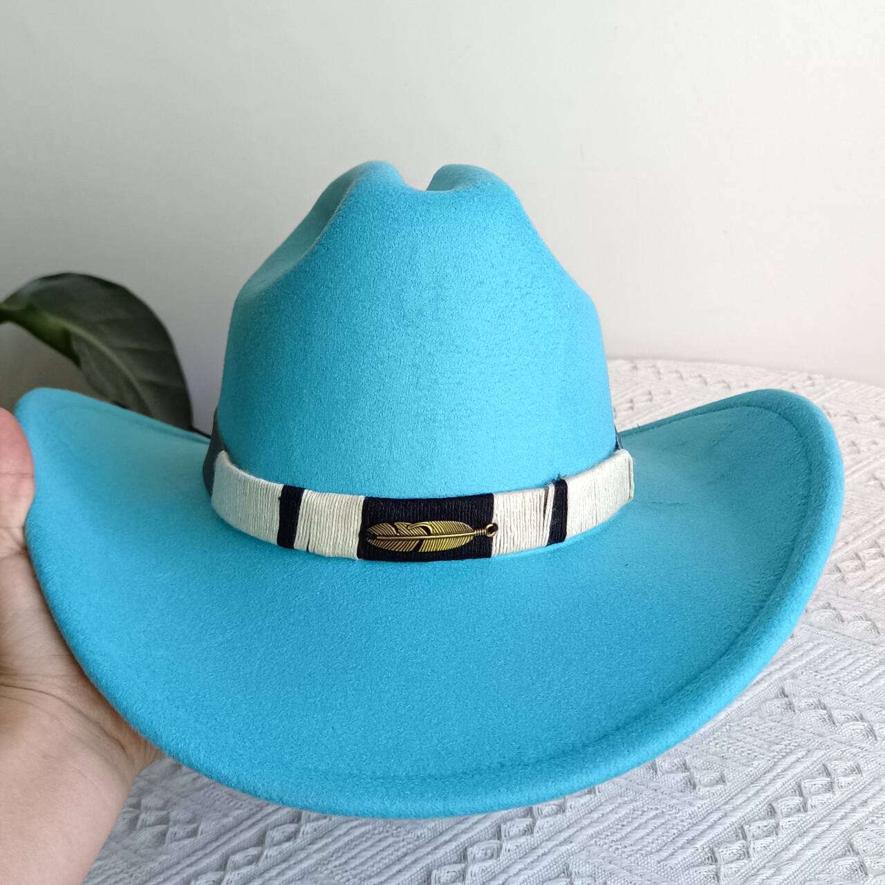 Double concave cowboy fedora western cowboy hat wide brim riding hat cowboy hat rancher hatsombrero vaquero M56-58CM