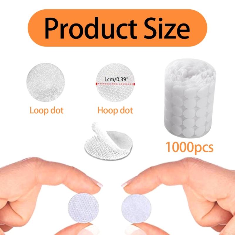 62KD 1000pcs Double Adhesive Tape Dot White Sticker Convenient Fasteners for Crafting
