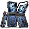 Armored Case for Samsung Galaxy Z Flip 8, with Stand and Hinge Cover, for MagSafe, Blue