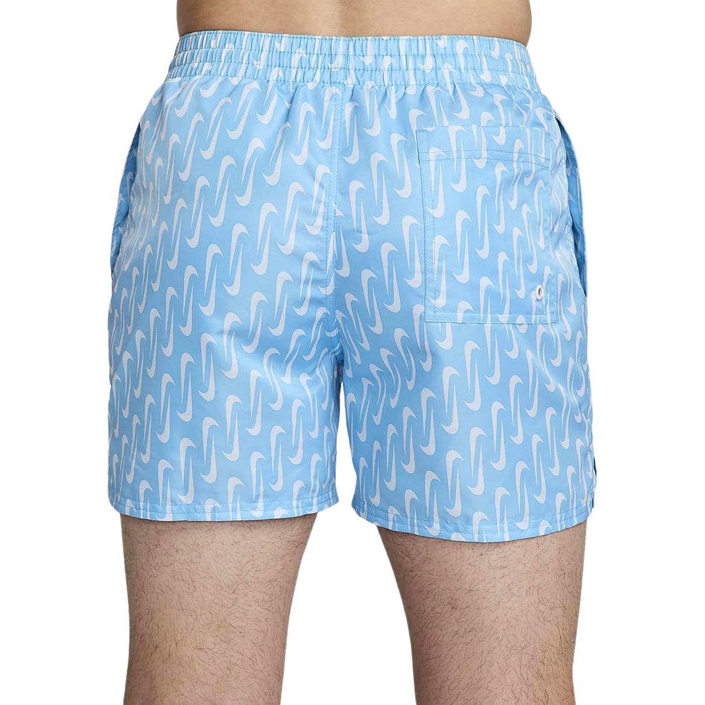 Nike Swim Logo All Over Print Drawstring Casual Shorts Men Shorts Sky-Blue NESSE520-486