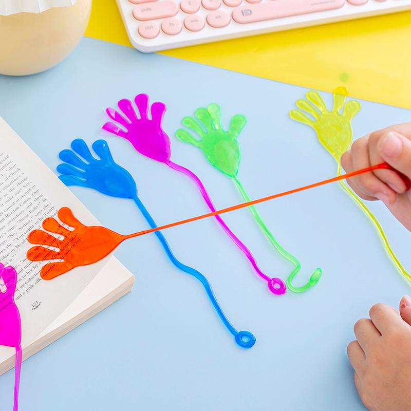 10pcs Mini Fun Sticky Hands Sensory Toys for Kids Birthday Party Favors Classroom Prizes Guest Gifts Goodie Bag Filler Toy