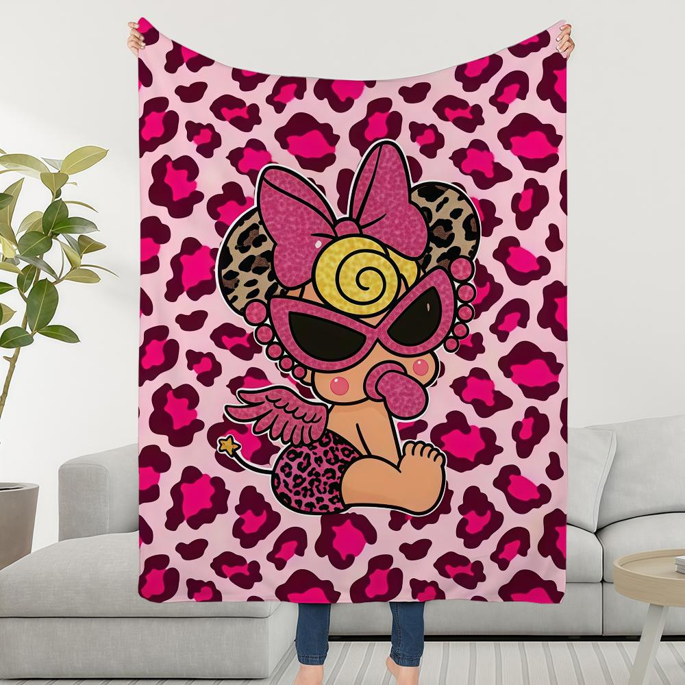 Fashion Cute Cartoon H-Hysteric Mini Art Blanket Soft Warm Furry Throw Super Kids Toys Bed Sofa Car Cradle
