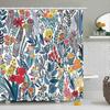Colorful Floral Garden Print Waterproof Shower Curtain - Stylish, Durable & Easy-Care Choice for Lively Bathroom Décor