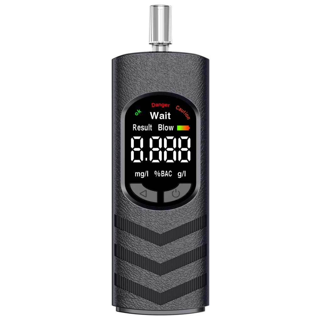 Portable Digital Alcohol Tester Breathalyzer With Mouthpiece Rechargeable High Accuracy Breath Alcohol Detector For Drivers
