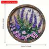 2d Flat 20*20cm, Round Wooden Lavender Sign, Entrance Decor Gift, Lavender Theme, for Bar, Club, Home, Room Wall Decor.