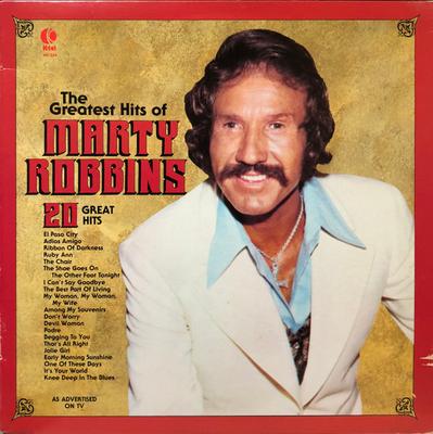 LP Record MARTY ROBBINS - The Greatest Hits Of Marty Robbins WC334 K-Tel 1987 Canada Folk Used