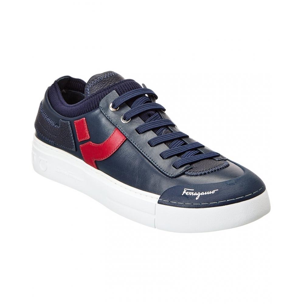 

Salvatore Ferragamo Ferragamo Notion 2 Leather Sneaker Blue US 6/Regular
