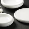Hotel serving plate White porcelain plates Western tableware with artistic conception on the plate Restaurant circular deep dish