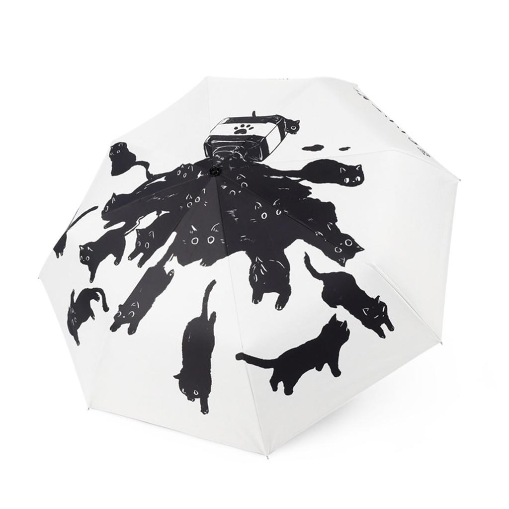 Folding Umbrella for Sun and Rain Automatic Opening and UV Water UV 8 Wind Safety Full Outdoor [NEXSTAGES] Rain, Cat, Parasol, Umbrella, Closing,
