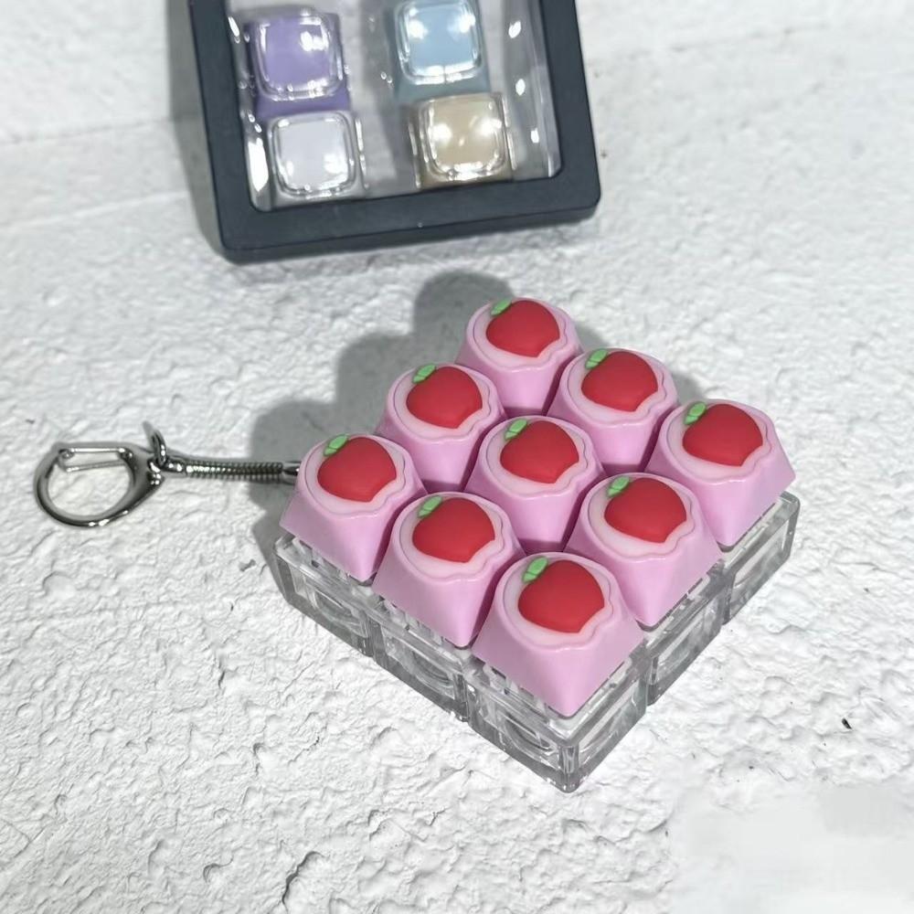 9-Button Design Keyboard Fidget Toy Soft Silicone Clicker Fidget Toy Office Use
