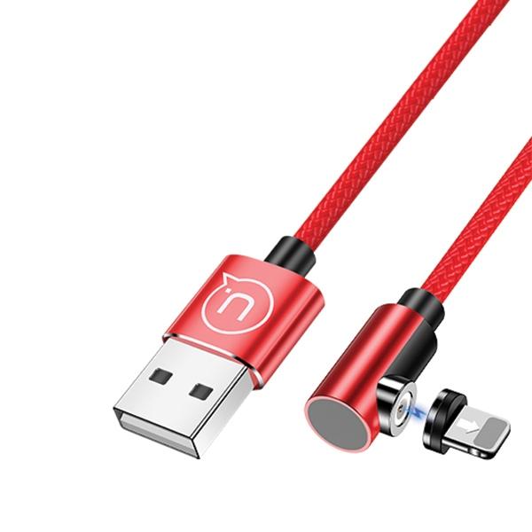 USAMS Lightning cable 1m angled magnetic red/red SJ444USB02 (US-SJ444)