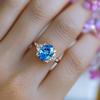 CAOSHI Brilliant Oval Cubic Zirconia Rings for Women Two Color Available Finger Accessories Elegant Delicate Wedding Jewelry