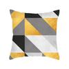 Yellow Geometry Printing Cushion Cover Short Plush Pillowcase 45*45cm Home Chair Sofa Decorative Square Throw Pillows Case