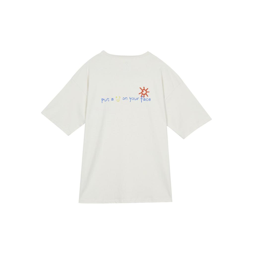 Converse T Shirts Unisex White Crew Neck Moderate Straight Fit 10024879-A01
