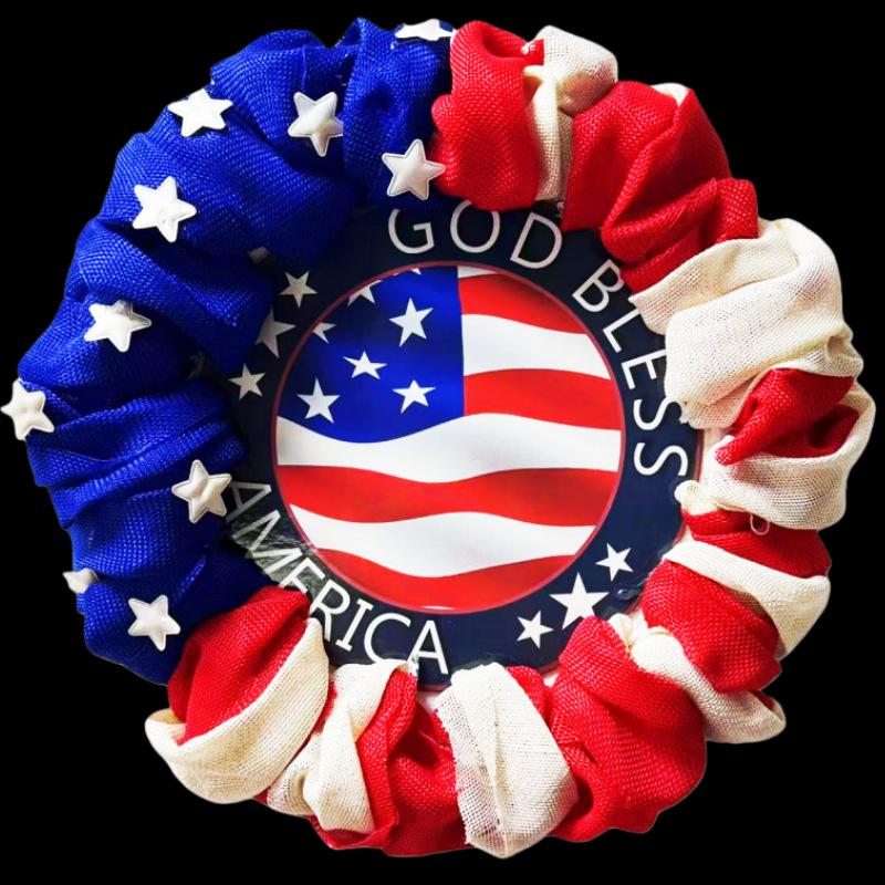 American Flag Wreath for Independence Day Celebration