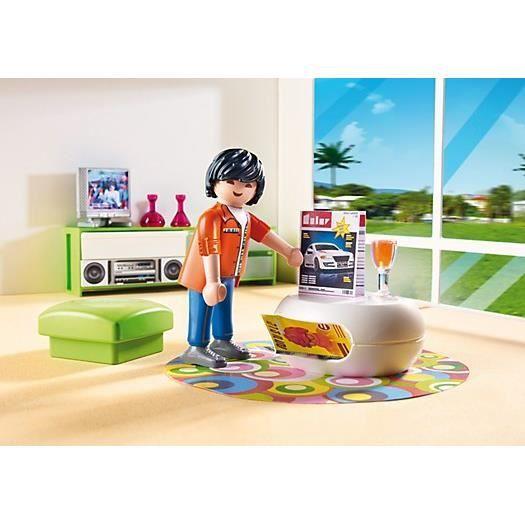 PLAYMOBIL - Playmobil City Life - Salon Modern - Canapea de colț confortabilă - Accesorii incluse