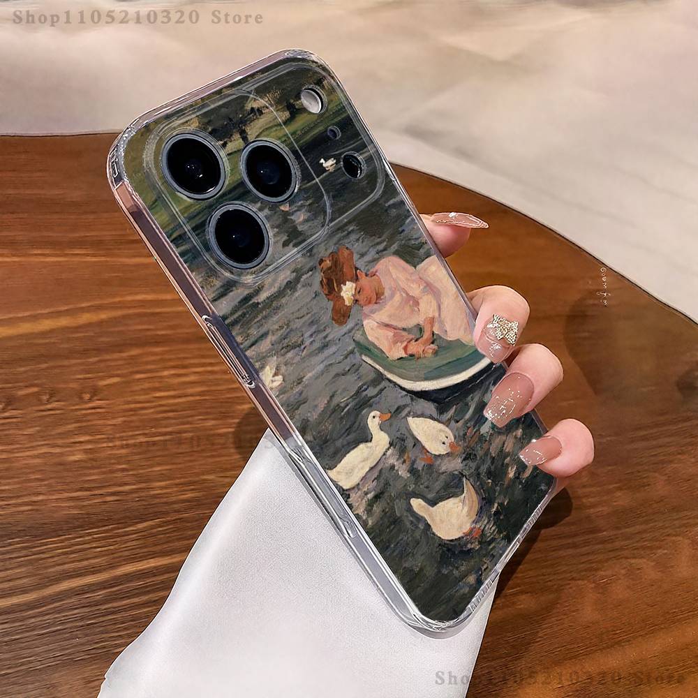 Pierre A-Auguste R-Renoir Phone Case iPhone17 16 15 14 13 12 11 Pro Max Plus Mini Clear Full Back Cover Silicone Soft Shell