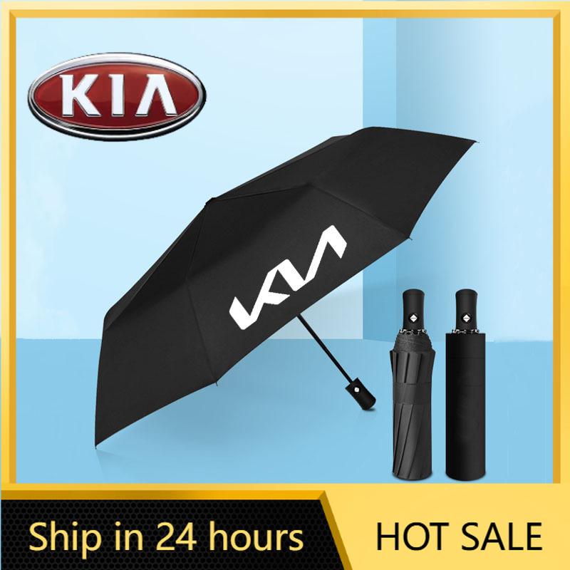 2026 Autocollant de Voiture Chaud Parapluie Entièrement Automatique Pliant Fort Pluie Hommes Femmes Parapluie d'Affaires de Luxe Pour Kia Rio 3 4 K2 K3 X-Lin