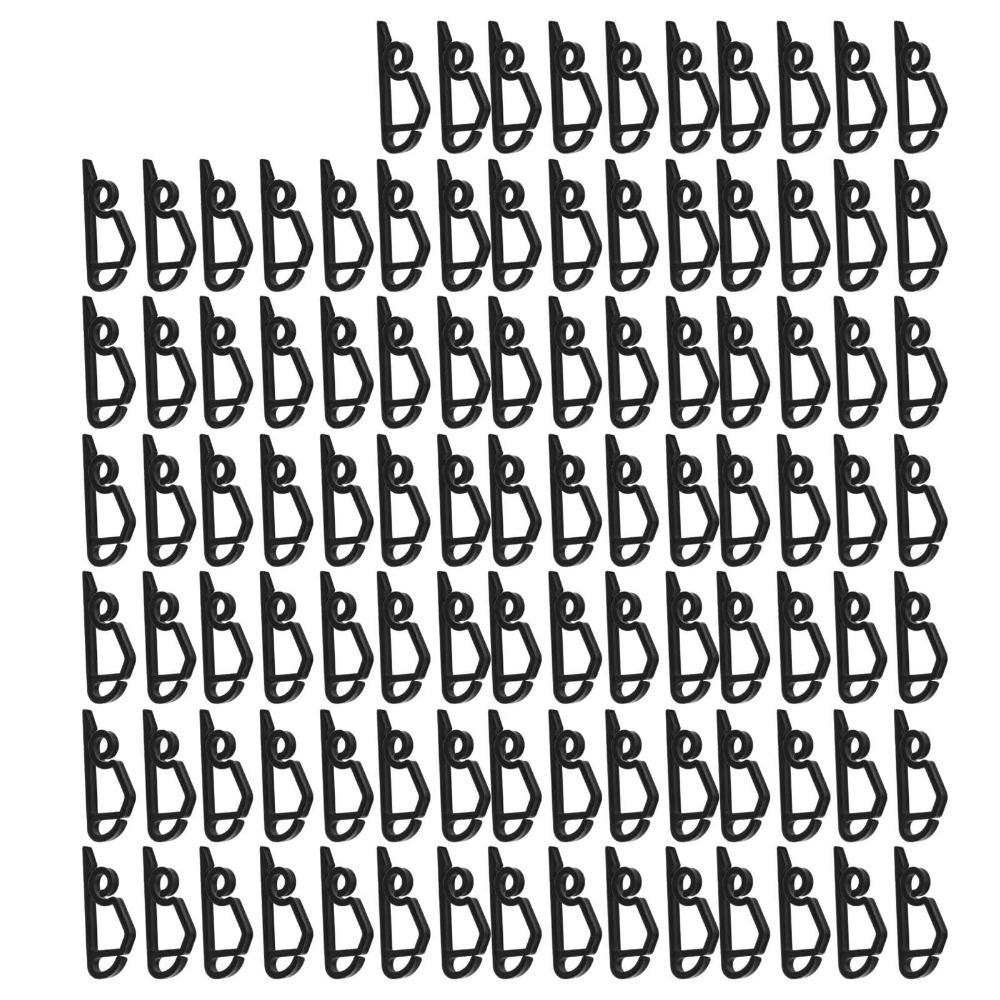 

100Pcs White/Black/Green Christmas Lights Gutter Clips Reusable Plastic Gutter Clips 5*2.3cm Frostproof чёрный