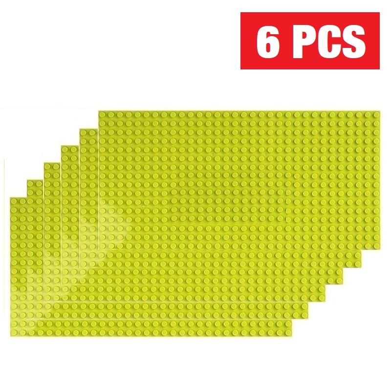 6PCS Classic Base Plate 32x32 16x32 Dots Baseplate Bricks DIY Assembly ABS Plastic Building Blocks Compatible Brand Figures City