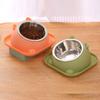 Anti Tipping Pet Food Dispenser Bowls Stainless Steel Pet Feeding Basin Cat Feeder  Prevent Ants