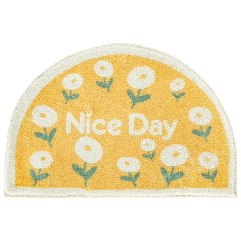 Cute cartoon imitation cashmere carpet Bathroom bathroom absorbent household ins entry foot mat bedroom carpet
