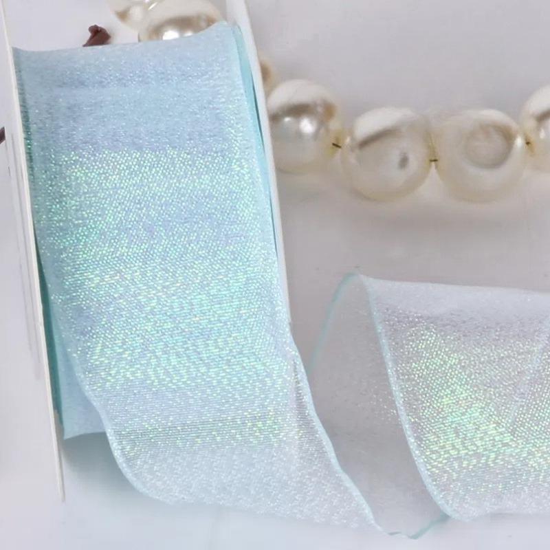Yards Fishtail Organza Ribbon Crafts Bow Polyester Silk Satin Ribbons 4cm Shiny Silk Ribbons for Decorating Weddings