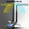 PCIE Network Card 433Mbps Dual Band 2.4g 5G for Bluetooth 4.0 for Bluetooth Network Card for Desktop