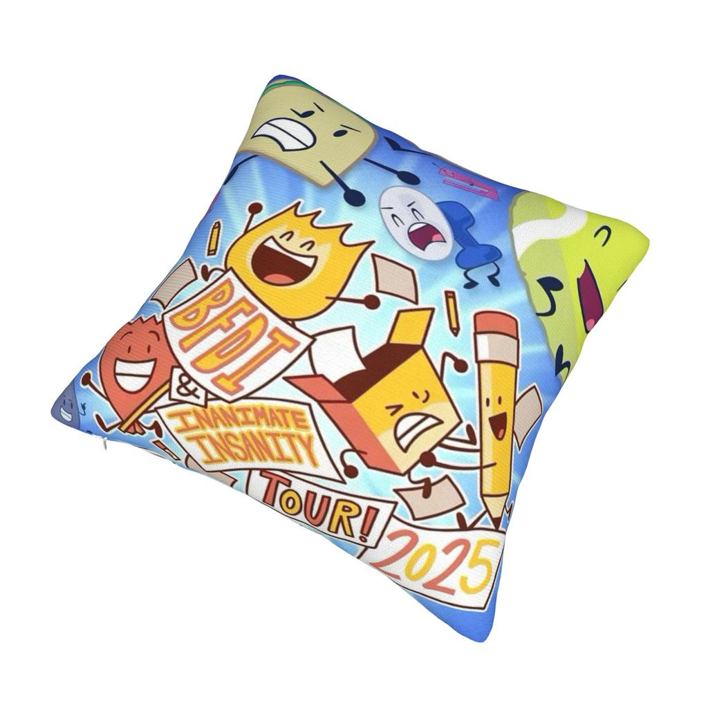 Decorative Pillow Cover BFDI Battle for Dream Island Merch Bed Pillow Case Cover Square Multi-Size
