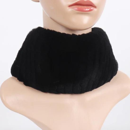 Women Winter Real Fur Hat Scarf 2 Pieces Knitted Rex Rabbit Fur Hat Top Natural Fox Fur Cap Scarves Sets Lady Warm Real Fur Caps