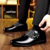 Fashion New Black Brown Loafers Men's Pointed Patent Leather Casual Shoes Wedding Dress Homecoming Footwear Zapatos Hombre