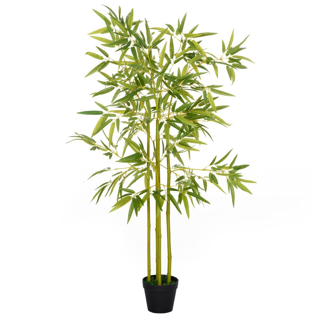 Artificial Bamboo In Pot, Fake Plant Decoration for Indoor and Outdoor, Height 120cm, Green